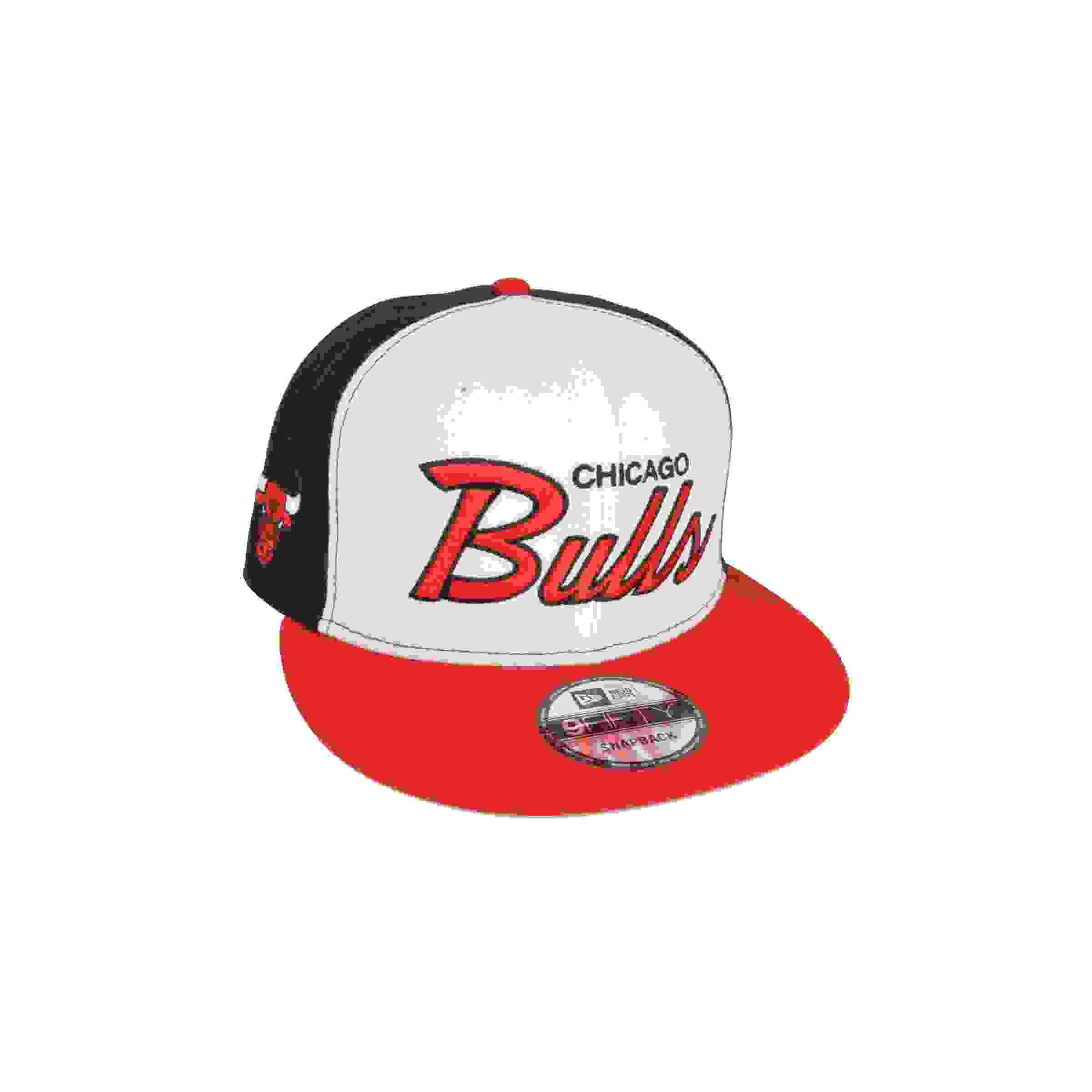 New Era Chicago Bulls 9FIFTY Script Black/Red Snapback Hat